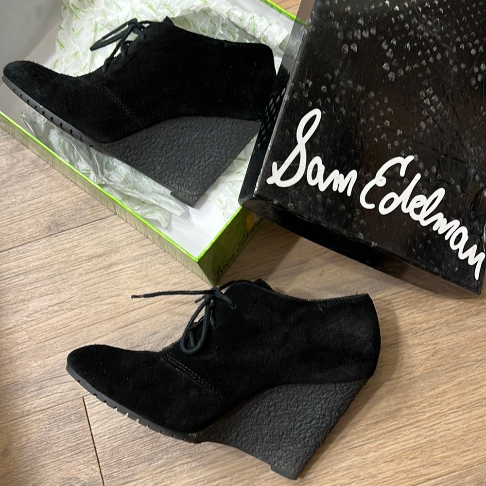 Sam Edelman Suede Wedge Booties